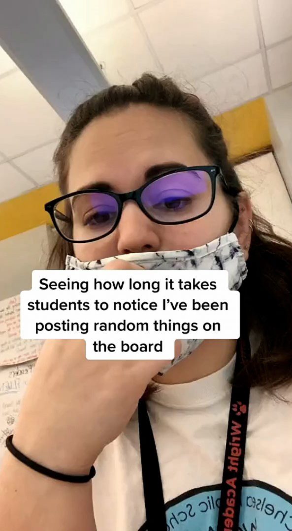 Middle school teacher tests students with strange white board directions. (@miss.guevarez/Zenger).