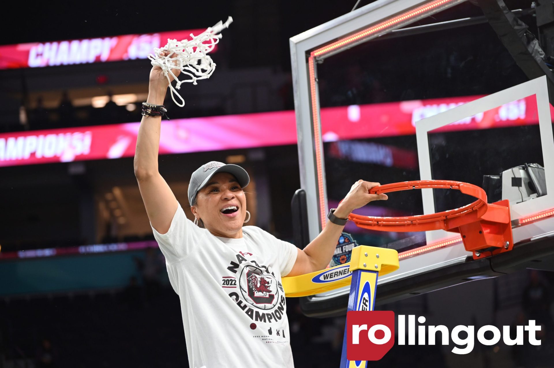 South Carolina's Dawn Staley coaches game in Eagles jersey