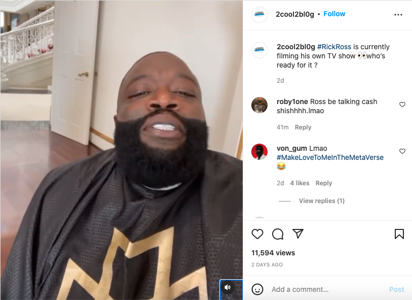 Rick Ross challenging 50 Cent by filming his own TV show