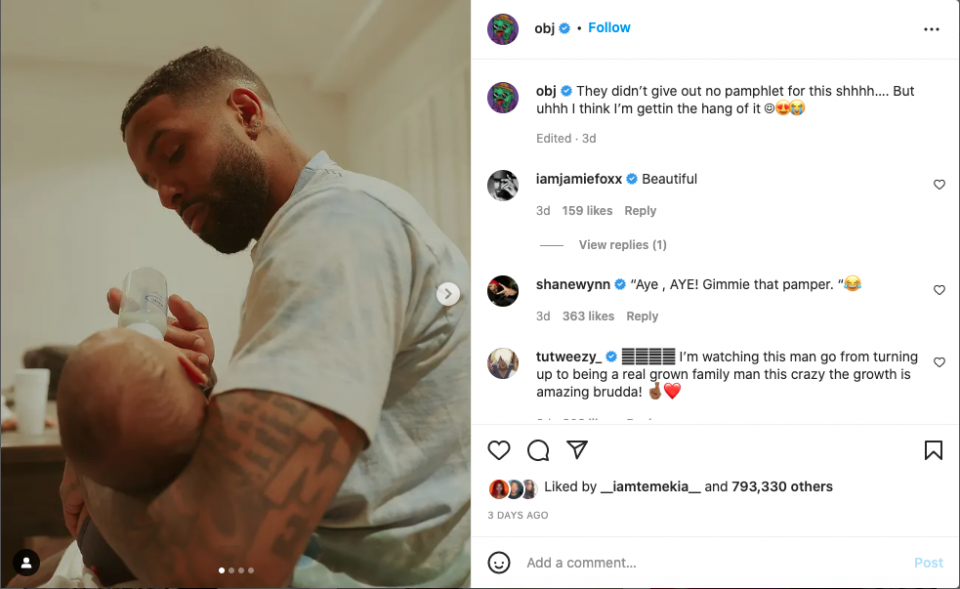 Odell Beckham Jr. And Baby Zydn Snap Photos During An Adorable