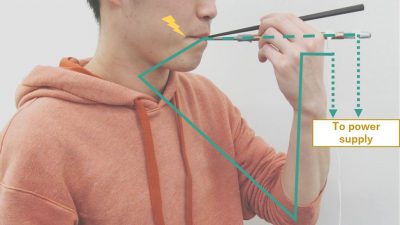 Japan’s Meiji University have developed an electrical stimulation waveform and chopstick device that enhances the taste of low-sodium foods. (Dean Murray/Zenger)