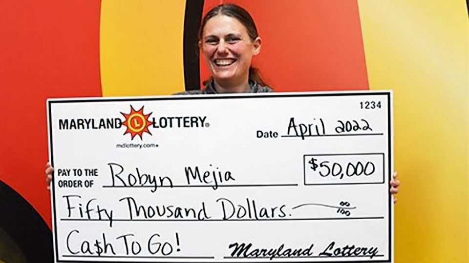 Elementary school teacher Robyn Mejia won $50,000 from a scratch-off lottery ticket that was bought by her husband in Thurmont, Maryland. (Maryland Lottery/Zenger).