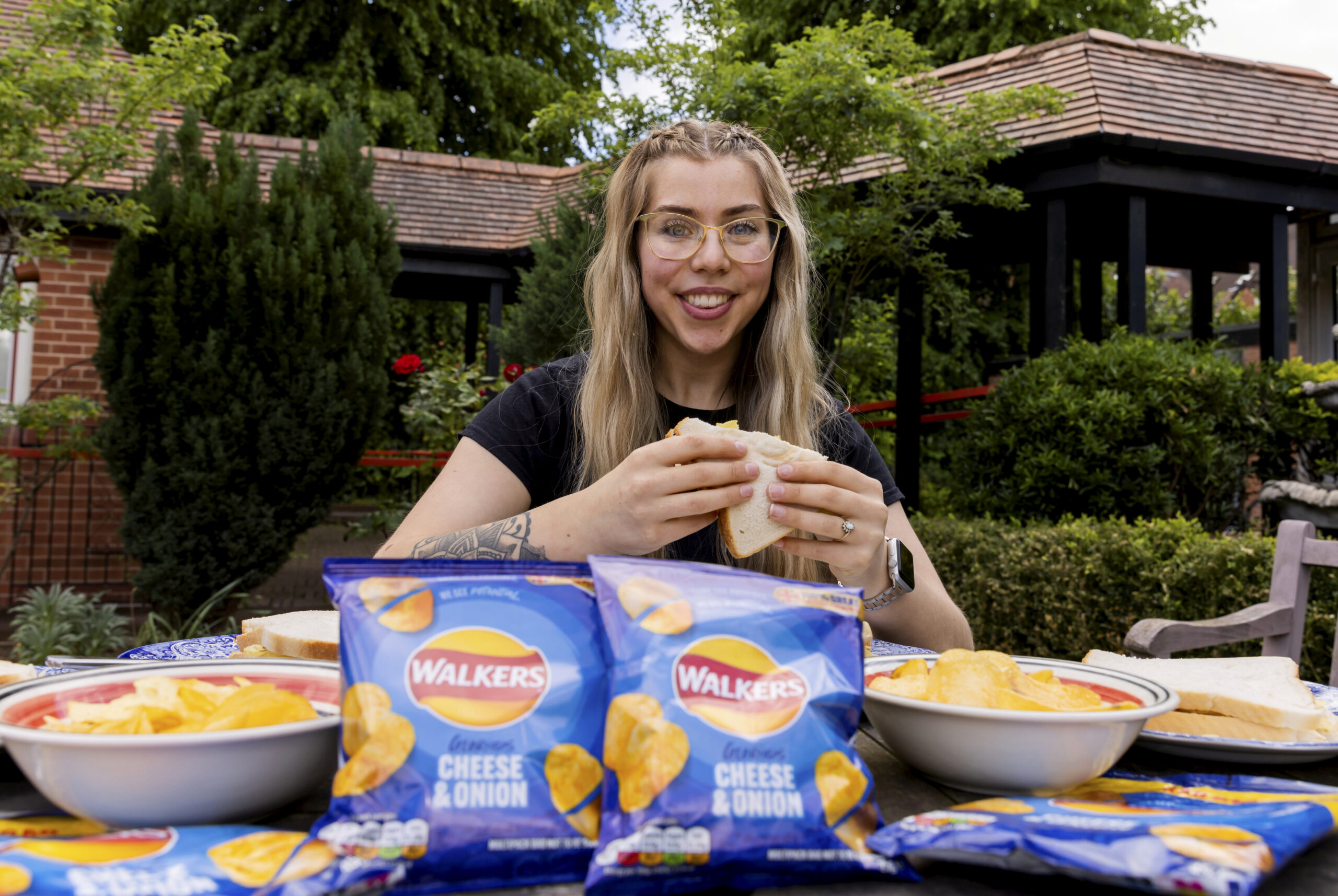 A woman who lived on a diet of cheese and onion CRISP SANDWICHES for 23 years has finally eaten a proper meal – after being hypnotised. (Leila Coker/Zenger)
