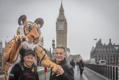 A wildlife photographer plans to run the Everest marathon this month – in a TIGER suit. (Paul Goldstein/Zenger)