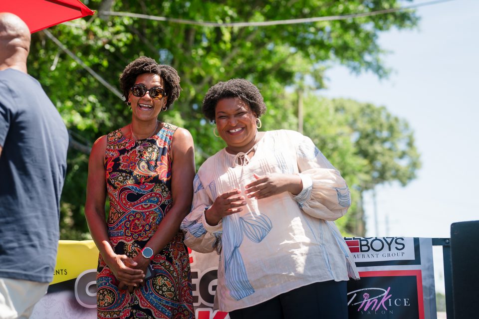 Stacey Abrams joins Aye Tea Elle in celebrating Black small-business owners