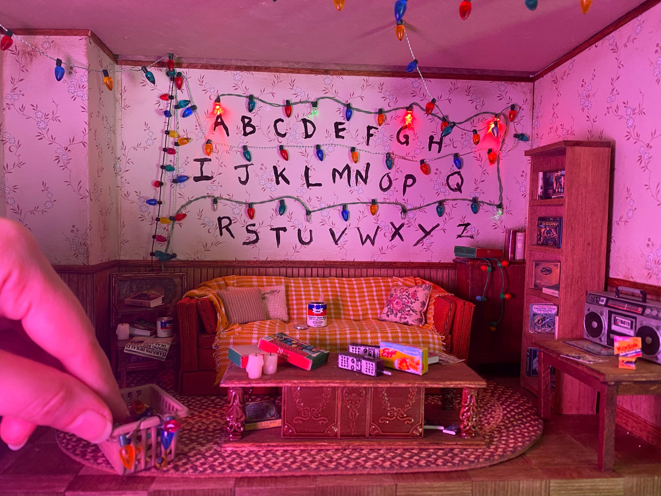 An artist has created a lifelike miniature Stranger Things house. (Bridget McCarty/Zenger)