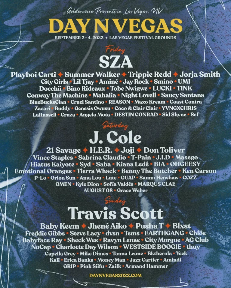 Day N Vegas Festival 2022 will feature SZA, J. Cole, Travis Scott