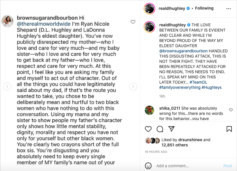 D.L. Hughley and his daughter fire back at Mo'Nique