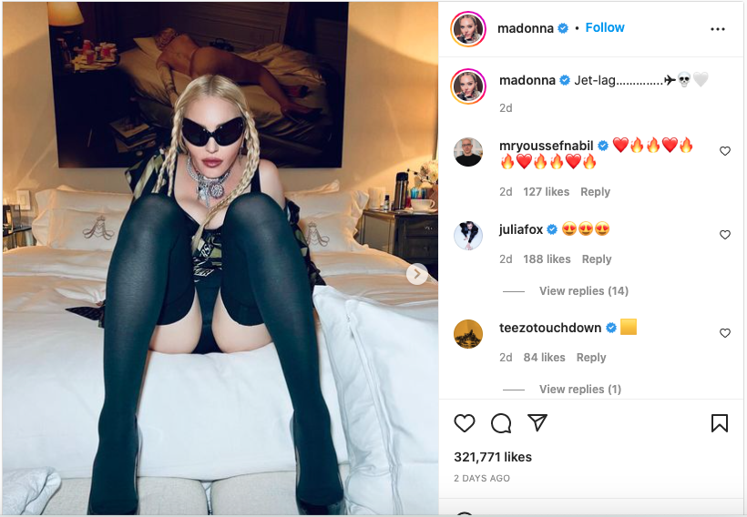 50 Cent reacts to Madonna's provocative Instagram posts