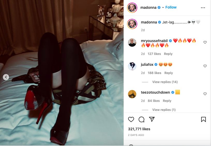 50 Cent reacts to Madonna's provocative Instagram posts