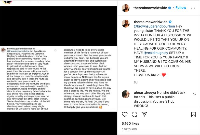 Mo'Nique's sister blasts her for attacking D.L. Hughley and others