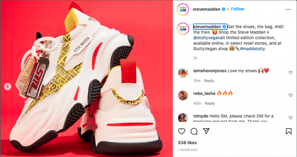 Slutty Vegan teams up with Steve Madden to make one-of-a-kind sneakers (photos)