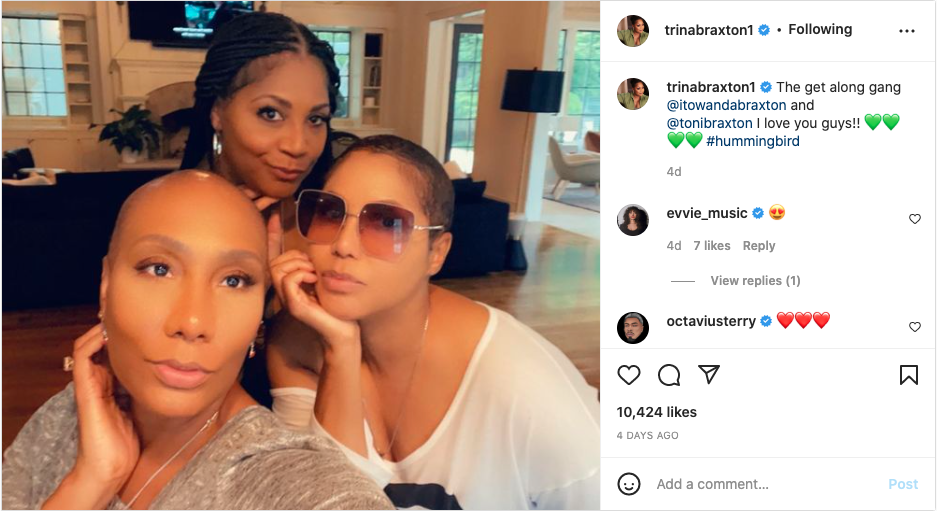 Towanda Braxton claps back at fan who mocked her photo