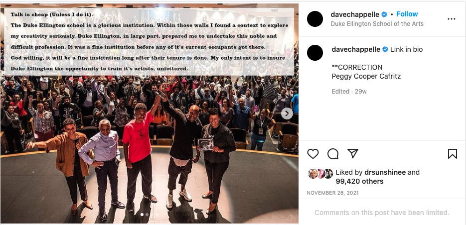 Dave Chappelle being honored by same high school that rejected him