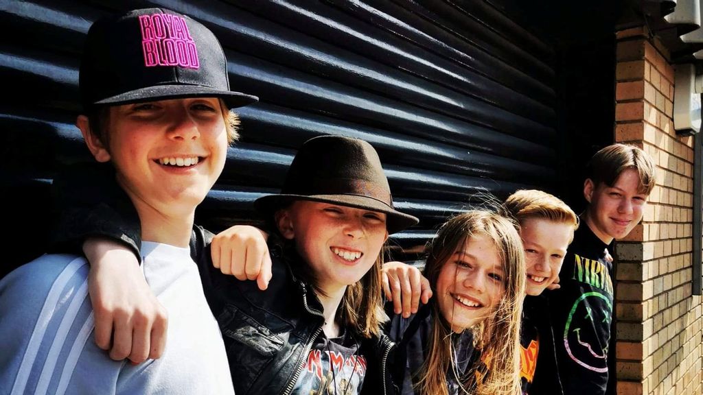 Meet one of Britain's youngest rock bands - who formed aged just NINE and play gigs across the UK. (Mark Collingwood/Zenger)