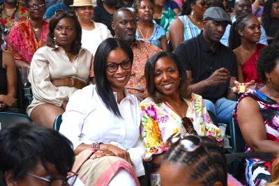Lucy McBath attends the Wade Ford summer concert series and fans go wild