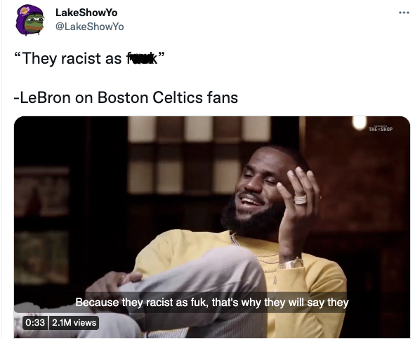 LeBron James ripped for calling Boston Celtics fans 'racists'