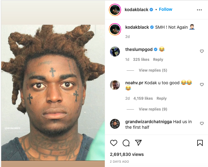 Kodak Black Temporary Face Tattoo Set