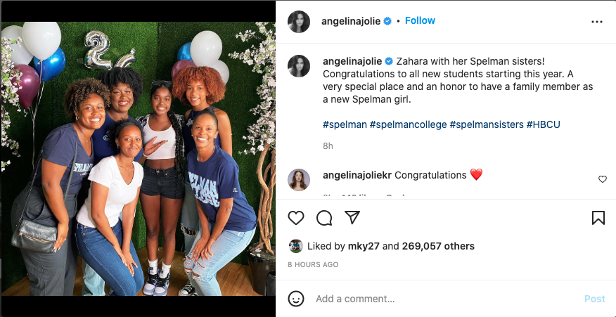 Brad Pitt on Daughter Zahara Attending Spelman College: “She's