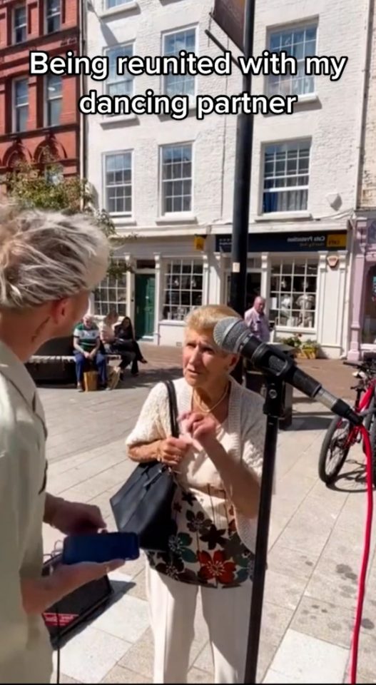 An elderly woman has become a social media sensation - for her energetic dancing on the streets of Hereford. (Molly Powell, SWNS/Zenger).