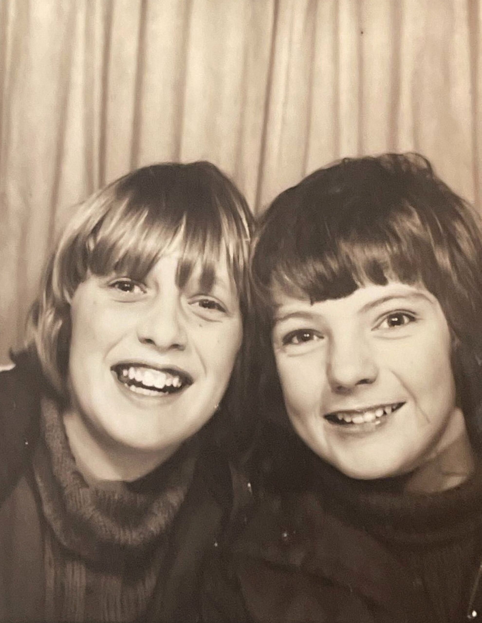 Best friends Keith Laughton and Martin Dowle, who have taken passport photos together every five years for 50 years. (Keith Laughton, SWNS/Zenger)