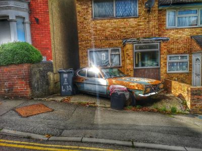 A grandson reveals the story behind an untold local secret - why his grandad left an iconic car on his driveway for over 30 years. (Simon Galloway, SWNS/Zenger)