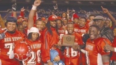 Coached Dante Jones (center) guided Edmondson's Class 2A state championship football team in December 2006, including Dionta Cox (No. 20), Sterling Jones (No. 16), Tariq Toure (far right), and Kyle Jackson (between Jones and Toure).  (Dante Jones) 