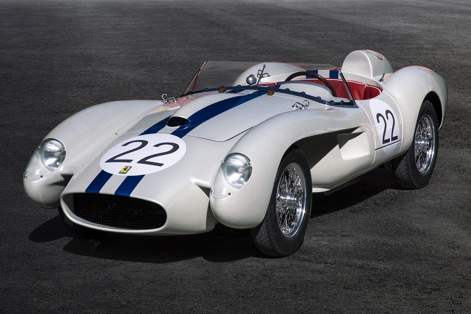 A small cars firm has created a one-off Ferrari Testa Rossa J set to go on an auction held in Carmel, California on August 19, 2022. Undated photograph. (The Little Car Company,SWNS/Zenger News)