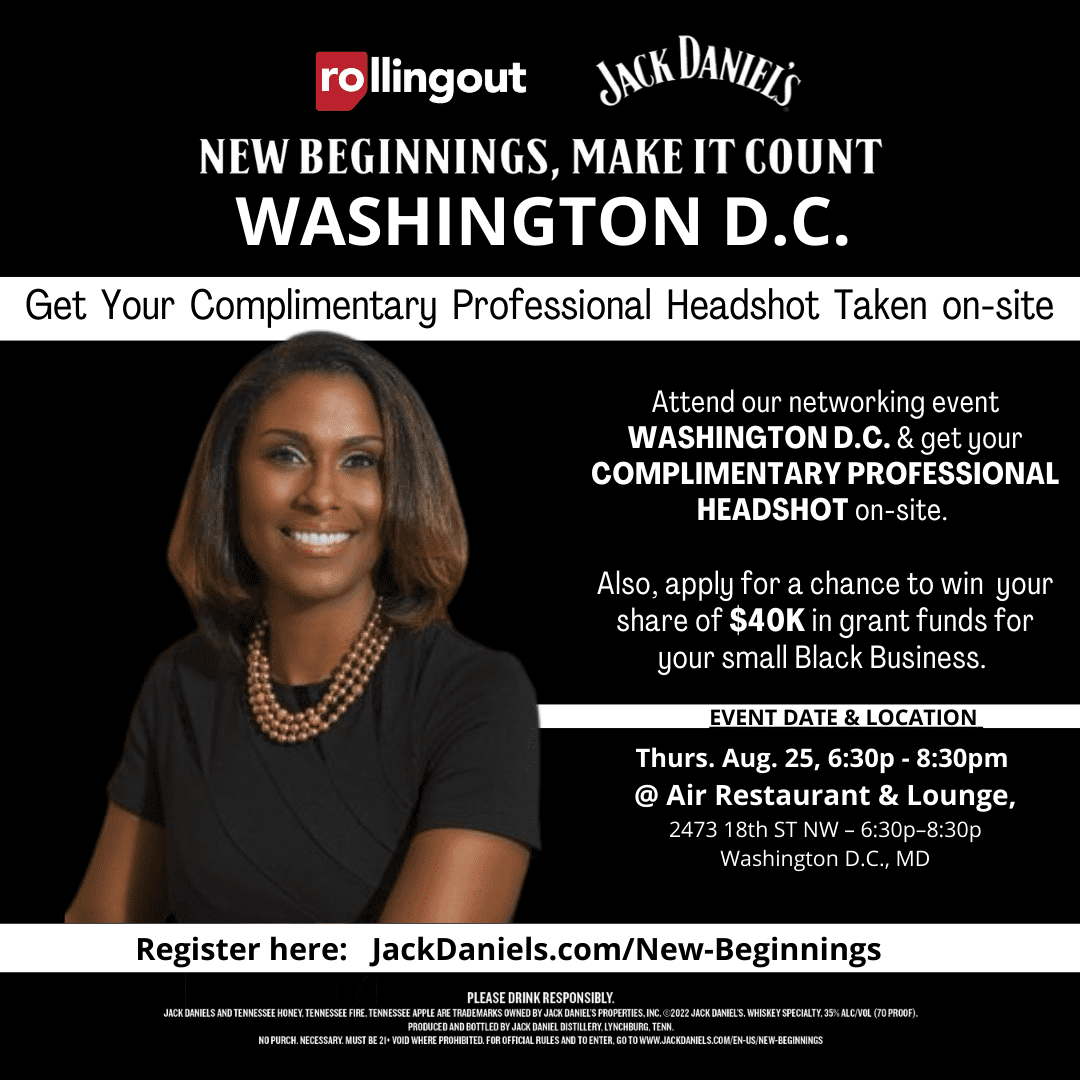 Jack Daniel’s celebrating Black Business Month in DC on 8/25 with up to $40K in grant funds
