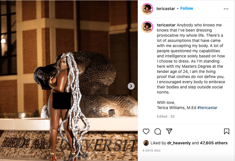 Butt naked FAMU grad's social media photos create controversy