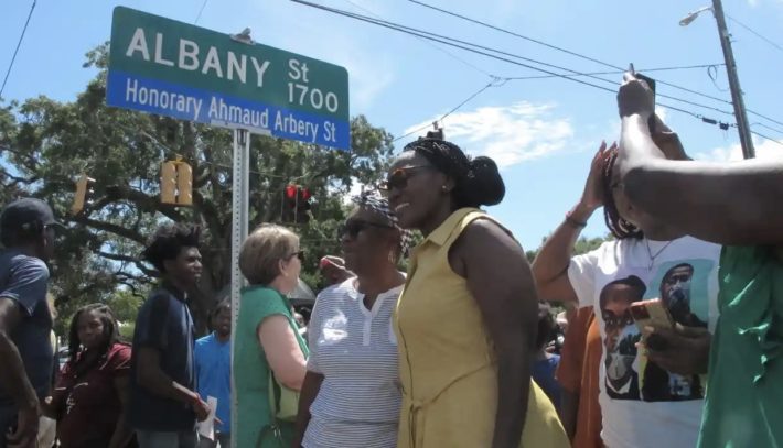 Ahmaud Arbery honored with street in his hometown (photo, video)