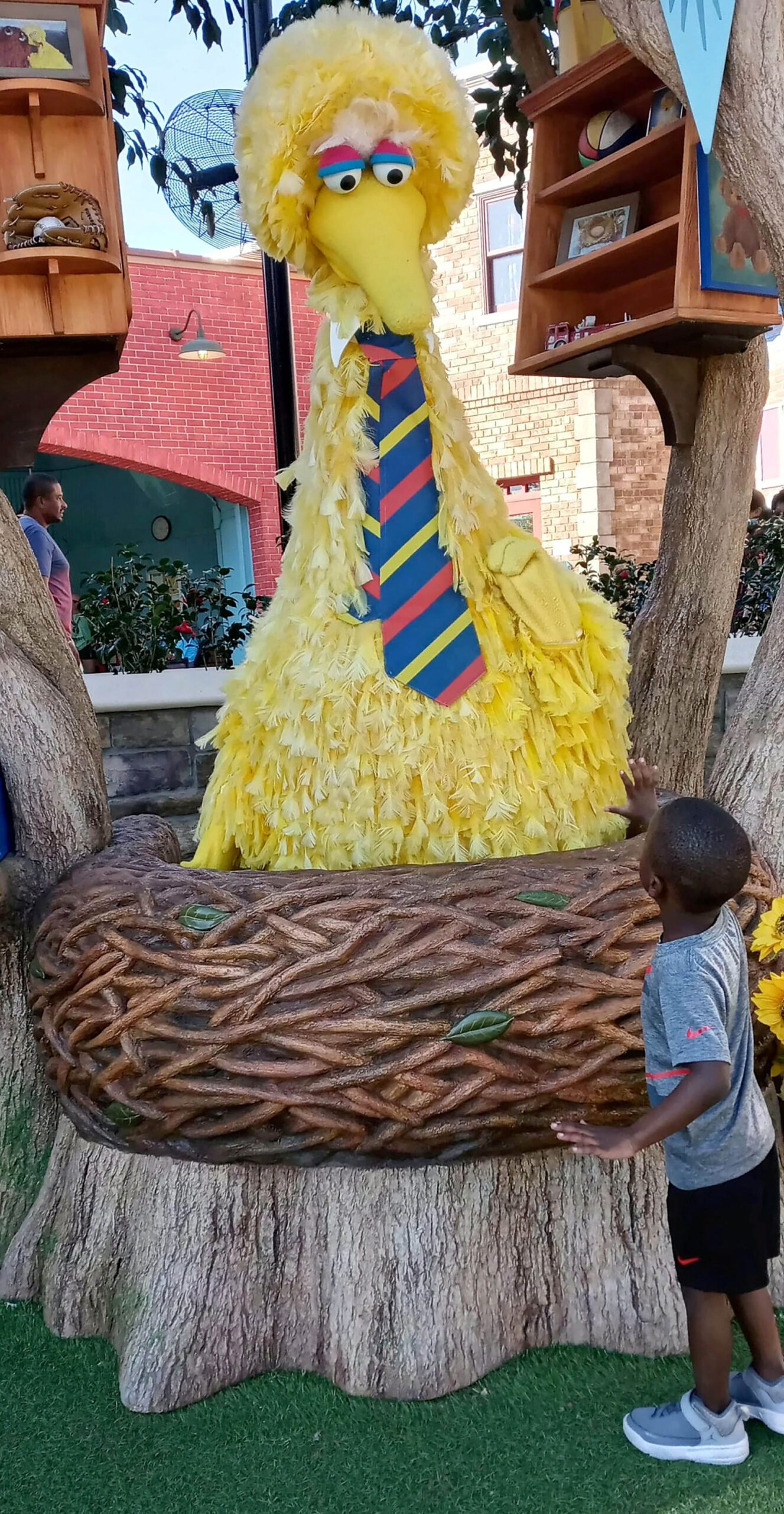 Parents say their four-year-old son was rejected by a character at Sesame Street Land - days after viral video of girls being waved away saw the park sued for $25 million over racism allegations. Undated photograph. (Kimberly Morris,SWNS/Zenger)