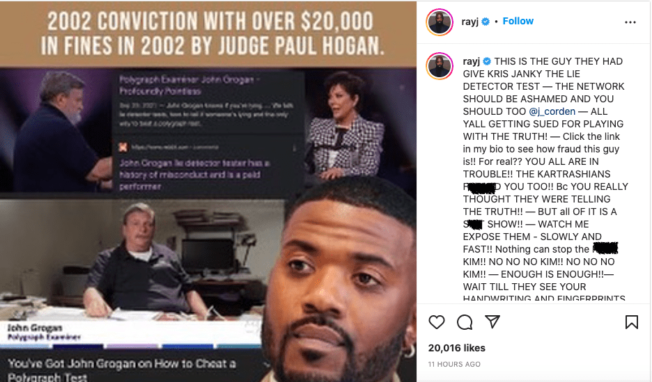 Ray J goes berserk on Kris Jenner for lying about sex tape leak (video)