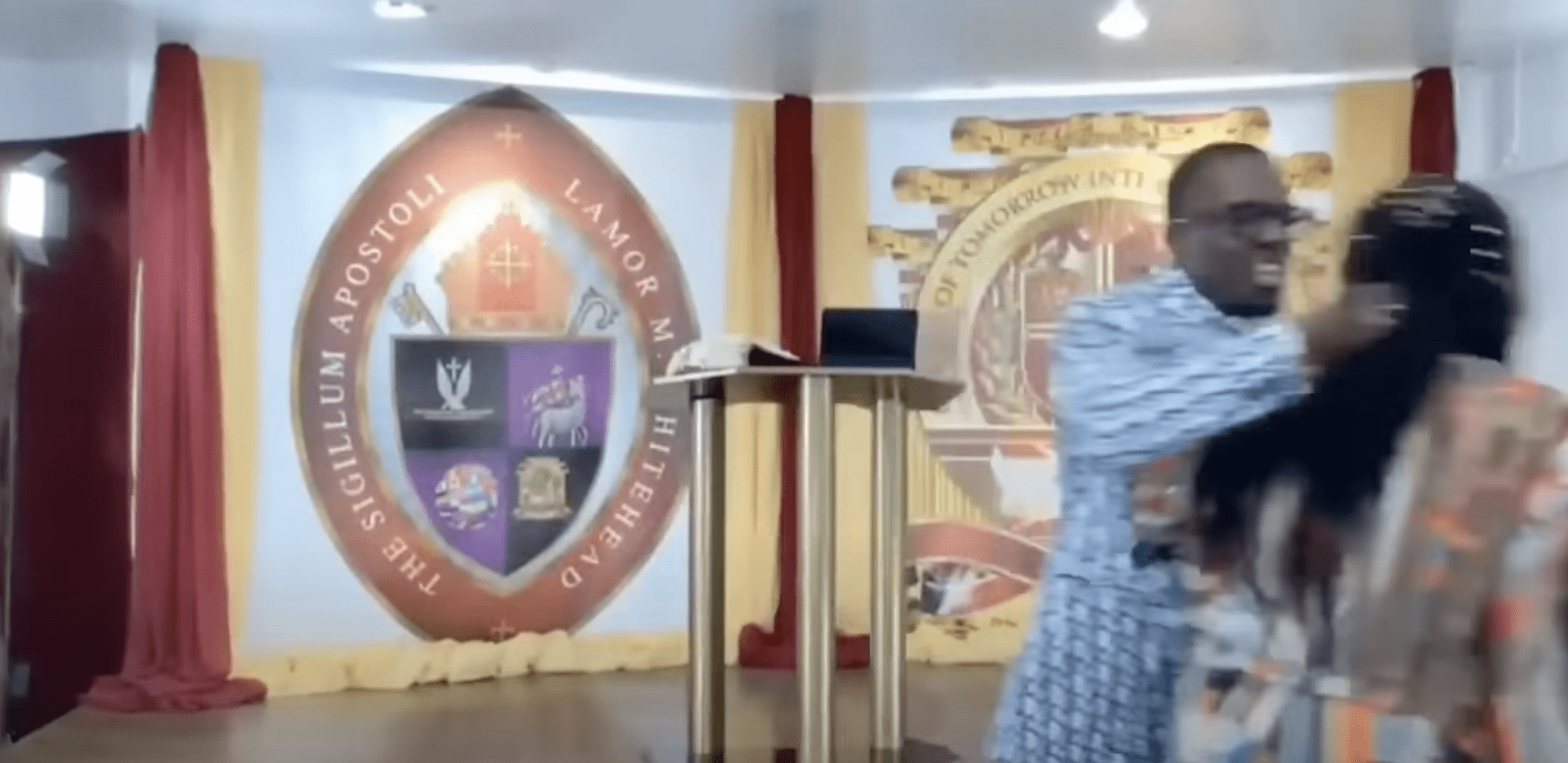 NYC bishop makes an unholy move on trespasser during live sermon (video)