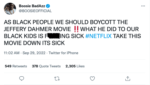 Boosie tells Blacks to boycott Netflix's 'The Jeffrey Dahmer Story' (video)
