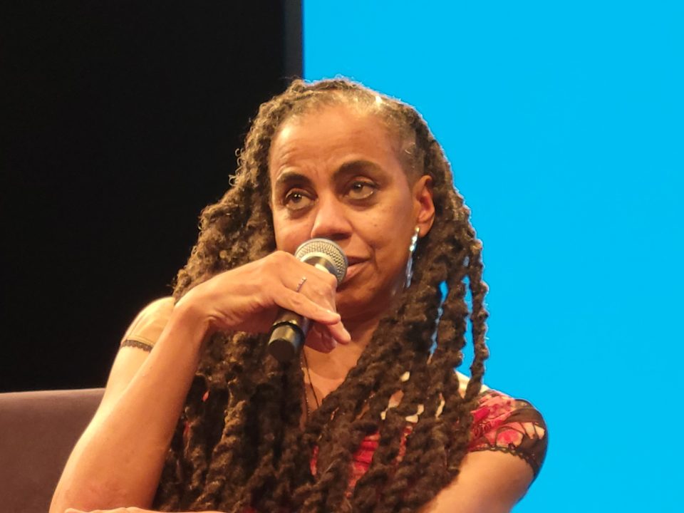 Pulitzer Prize for Drama winner Suzan-Lori Parks discusses the Broadway revival of her play Topdog/Underdog. (Photo by Derrel Jazz Johnson for rolling out)