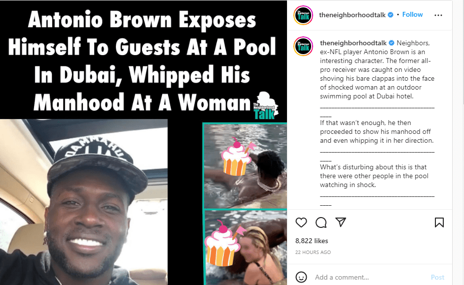 Antonio Brown responds to video of him exposing himself in Dubai (video)
