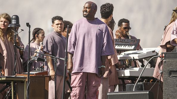 Kanye West performs Sunday Service during the 2019 Coachella Valley Music And Arts Festival in Indiao, California, U.S on April 21, 2019. West is being criticized for his anti-Semitic remarks. RICH FURY/GETTY IMAGES FOR COACHELLA