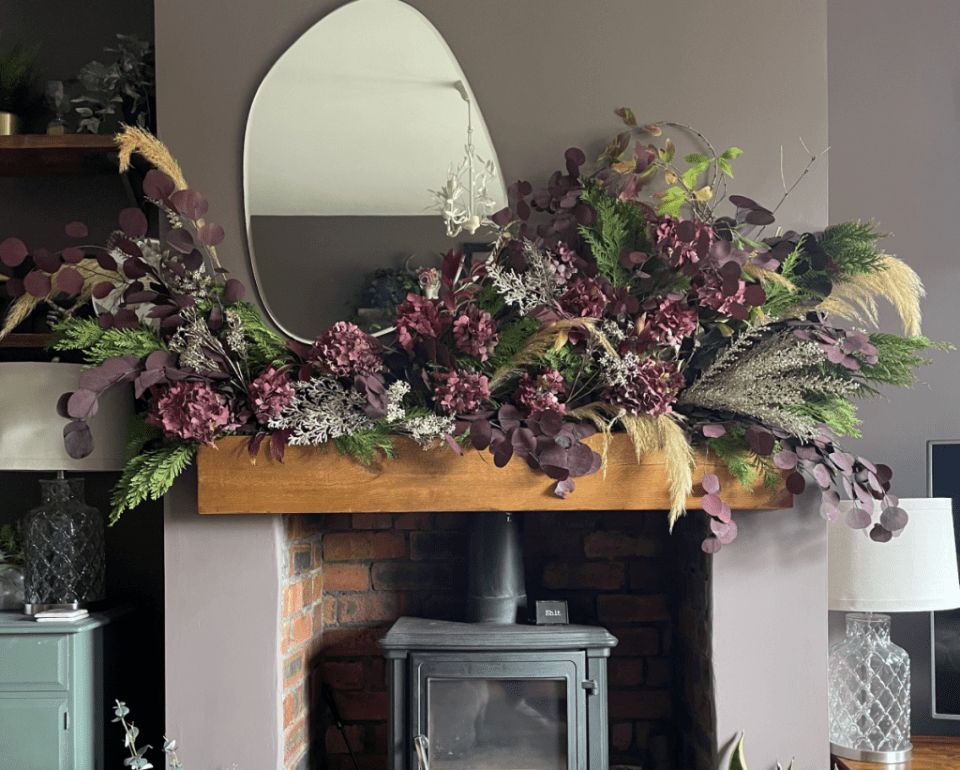 Sarah Haigh's floral arrangements. (Sarah Haigh via SWNS)