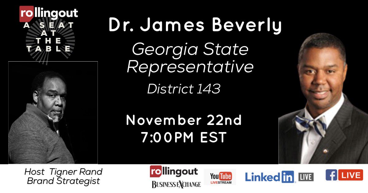 Tune in to A Seat at the Table with Georgia state Rep. James Beverly
