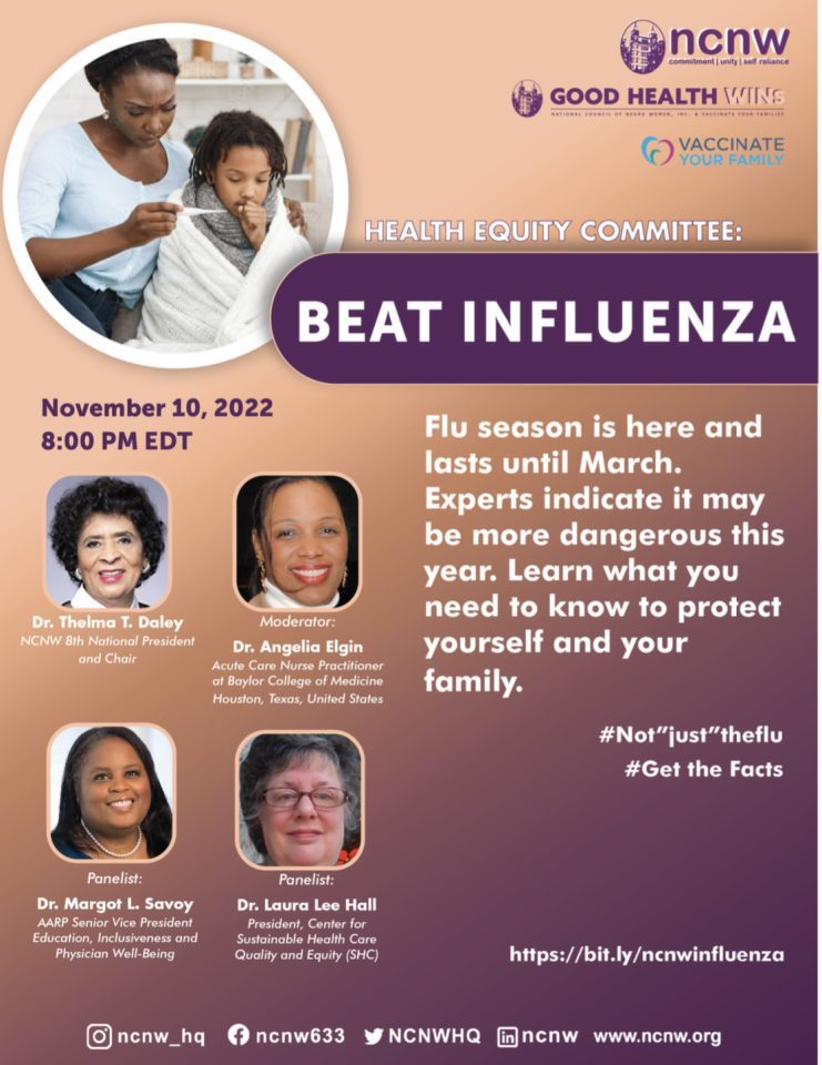 National Council of Negro Women hosting flu webinar to encourage Black health