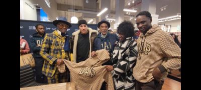 Dapper Dan and crew at the #DapGap event at the Gap store in Harlem. (Photo by Derrel Jazz Johnson for rolling out)
