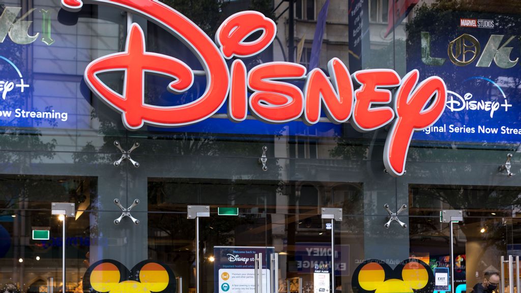Disney store windows seen decorated with rainbow colors at the Oxford Circus in London. The company had reported earnings of 30 cents per share, missing the mark of 56 cents per share. (SOPA IMAGES VIA BENZINGA)