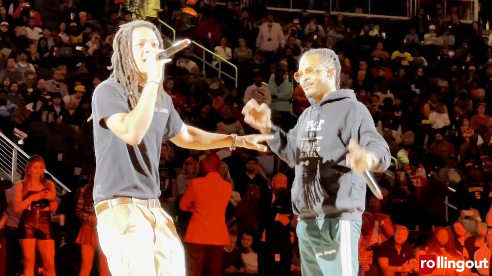 In front of thousands, T.I. and son Domani bond with live performance