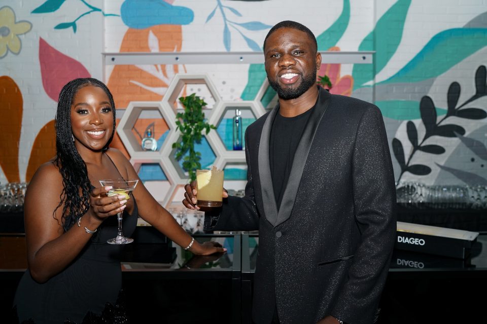 HBCU Buzz Founder Luke Anthony Lawal, Jr. Toast to Black Excellence during HBCU Homecoming with DIAGEO and its Brands CÎROC, Crown Royal, Tequila Don Julio and Tanqueray. (Photo credit: LaVan Anderson/Everyday LaVan)