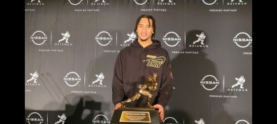 Heisman Trophy finalist and Ohio State quarterback CJ Stroud. (Photo by Derrel Jazz Johnson for rolling out.)