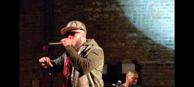 Talib Kweli performs at Brooklyn Bowl in Brooklyn, New York (Photo by Derrel Jazz Johnson for rolling out)