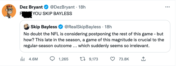 Shannon Sharpe BLASTS Skip Bayless Over Damar Hamlin Tweets