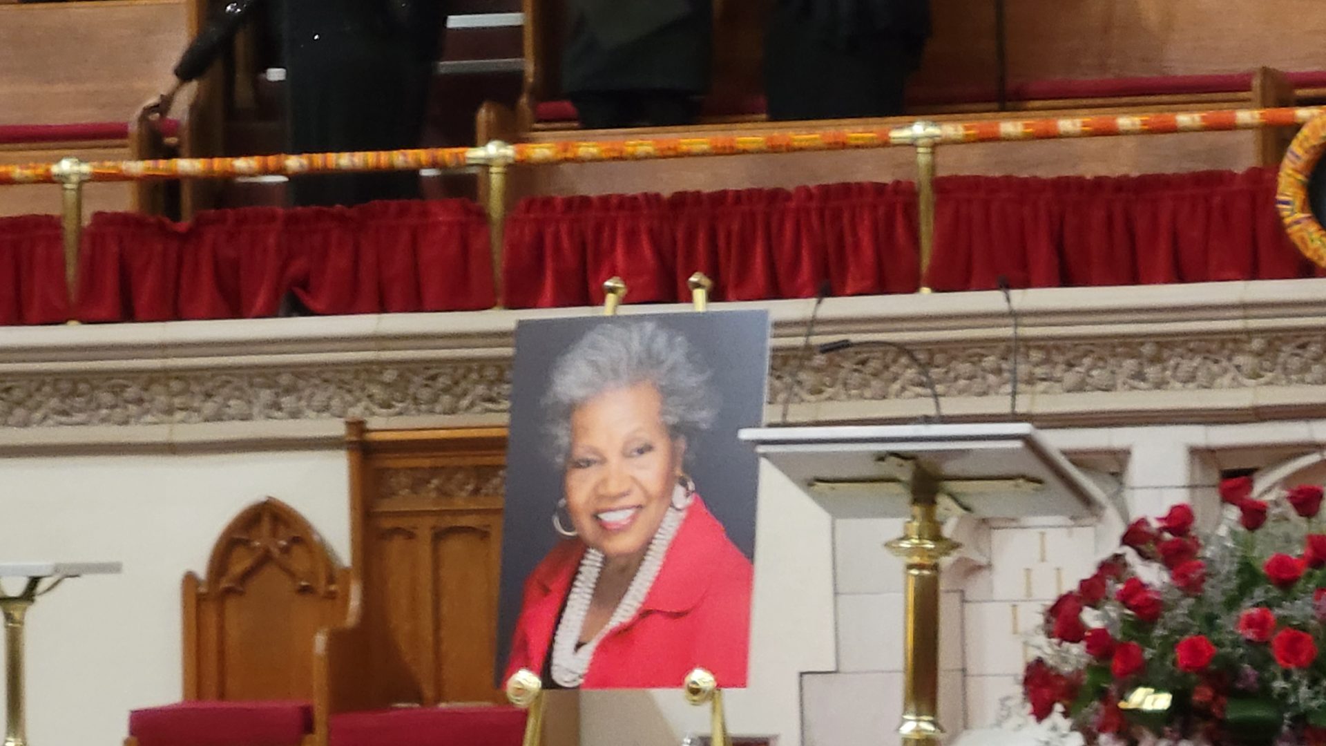 Patricia Pates Eaton is remembered at a memorial service at Abyssinian Baptist Church. (Photo by Derrel Jazz Johnson for rolling out.)