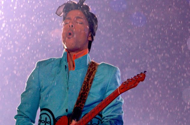 Prince performs in heavy rain at halftime Super Bowl XLI in Miami on Feb. 4, 2007. Many musicians are faced with that daunting reality when they perform live outdoor concerts, like at the Super Bowl, and the weather doesn't cooperate. TERRY SCHMITT/ACCUWEATHER